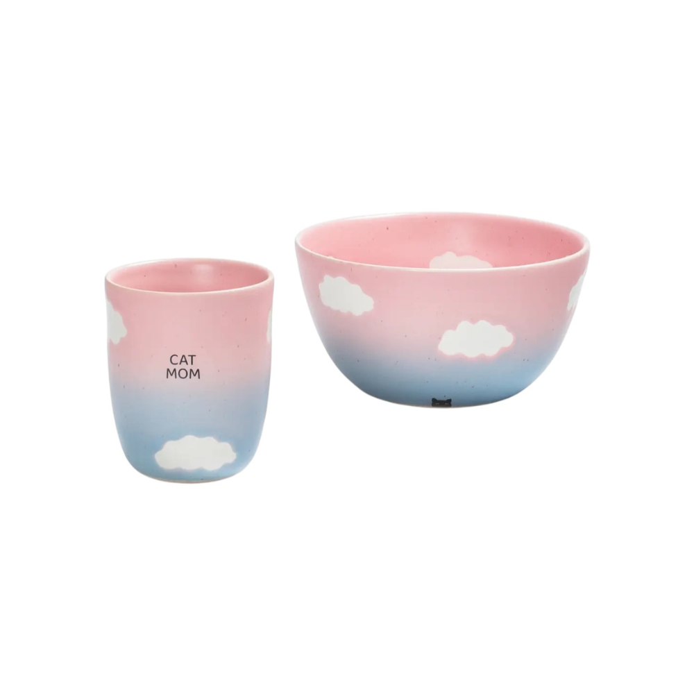 2er-Set Tasse & Schale CLOUD SUNSET CATMOM - egg back home