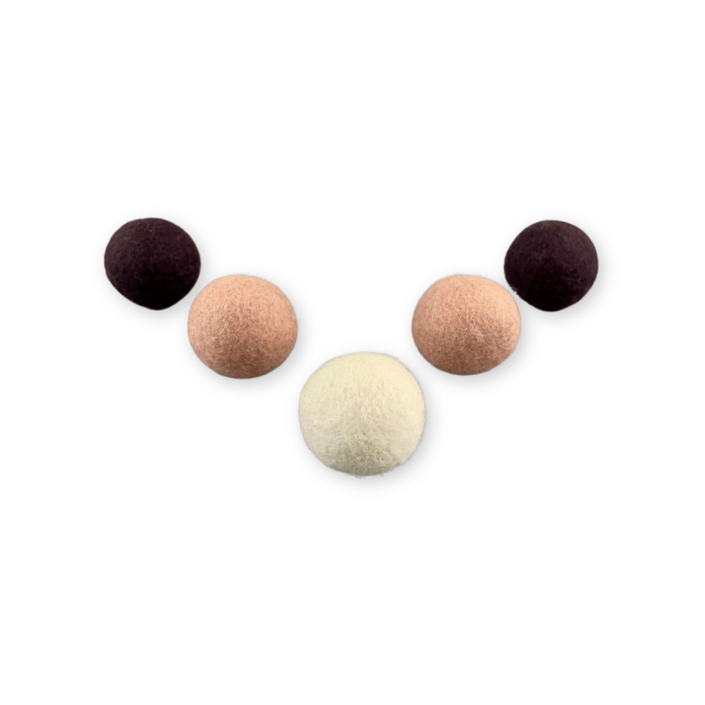 5er Set Katzenspielzeug WOLLKNÄUEL Rosa 2 - Pawsome Pet Toys