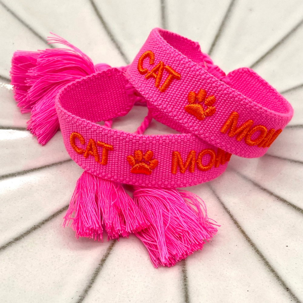 Dekobild Statement Armband CATMOM Pink & Orange - LOVIN'CAT
