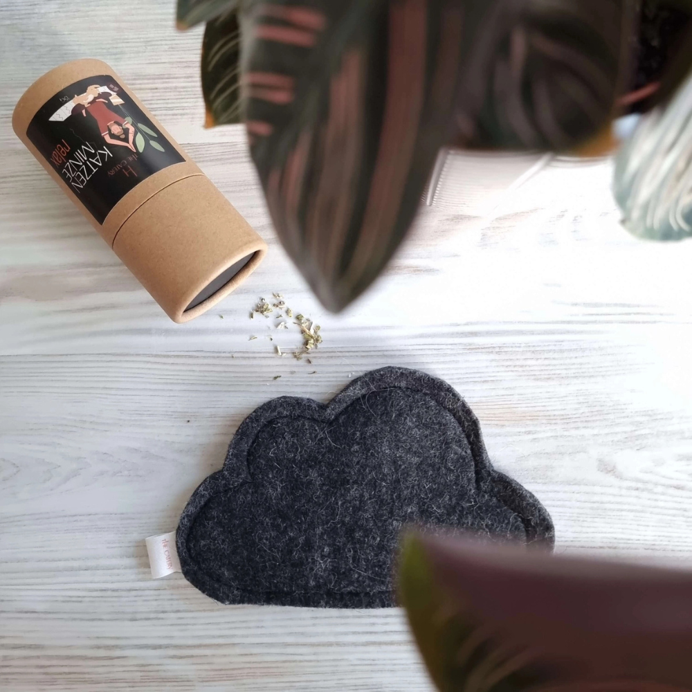 Dekobild Wolke Graphit Relax KATZENMINZE Set nachfüllbar - The Catery