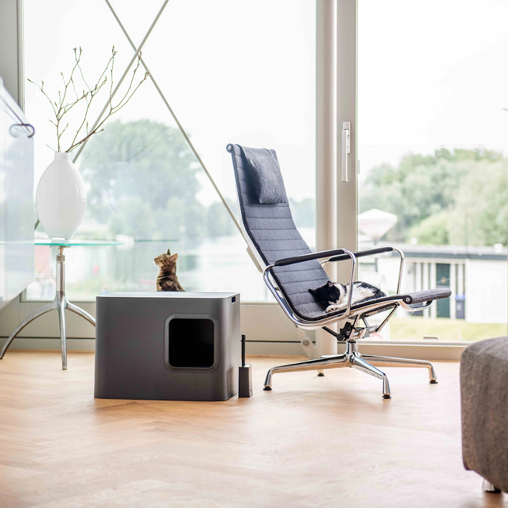 Dekobild Katzentoiletten DOME Weiß - Hoopo