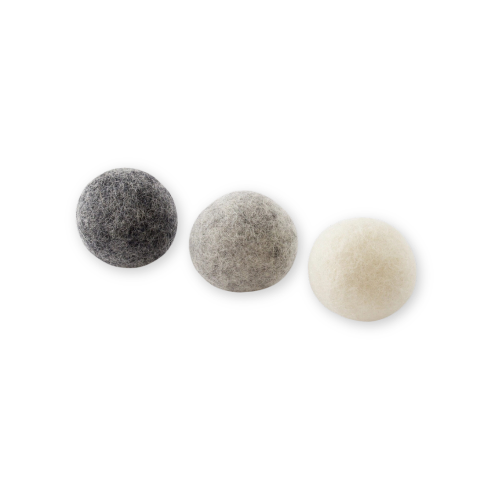 Farbübersicht 5er Set Katzenspielzeug WOLLKNÄUEL Grau - Pawsome Pet Toys