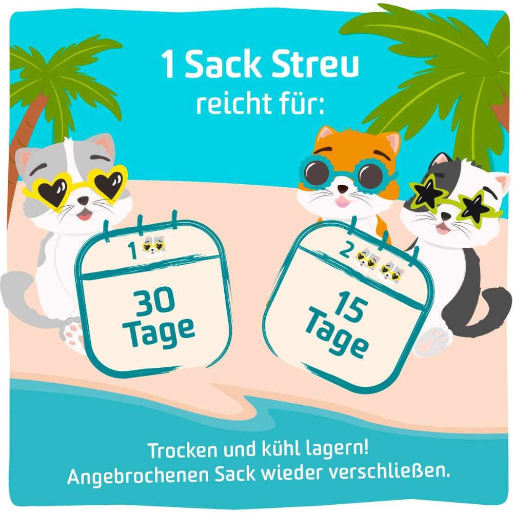 Halttedauer ÖKO Katzenstreu Pawperol Spritz klumpend & staubfrei - KittyBay