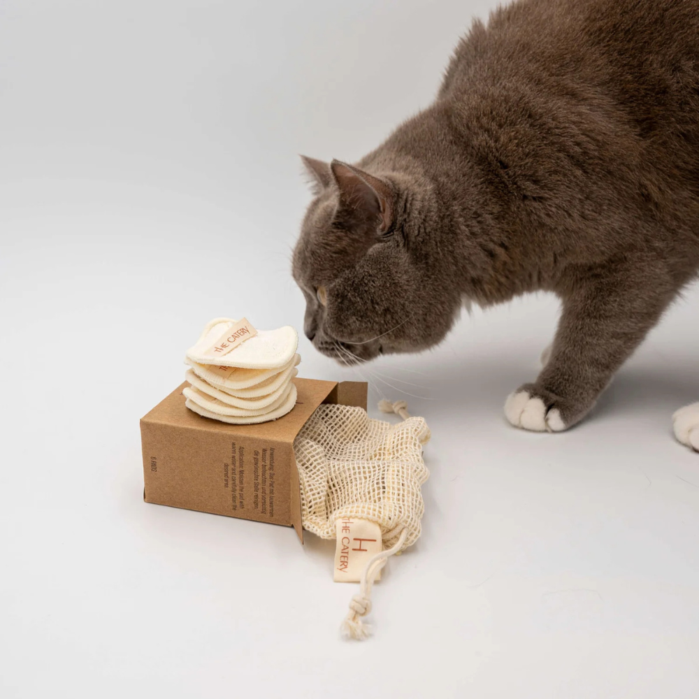 Katze an Waschbare Reinigungspads Cleanery - The Catery