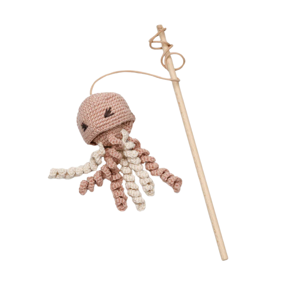 Katzenangel JELLYFISH Rosa mit Katzenminze & Glöckchen - Lillabel