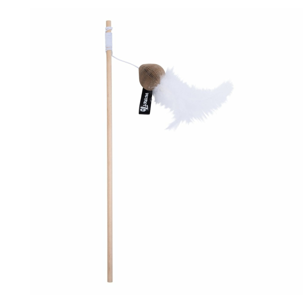 Katzenangel SMASH mit Federn & Glöckchen Weiß - DISTRICT 70