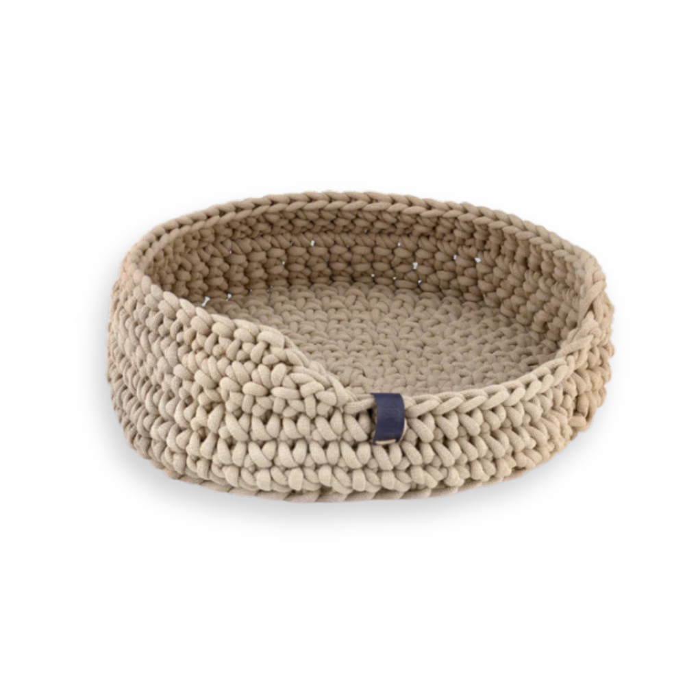 Katzenbett aus recycelter Baumwolle Beige - Lillabel