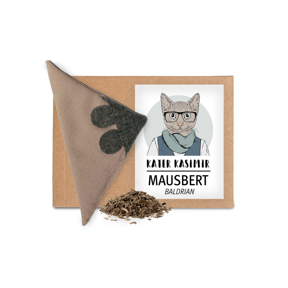 Katzenspielzeug Mausbert mit BIO-Baldrian - Kater Kasimir
