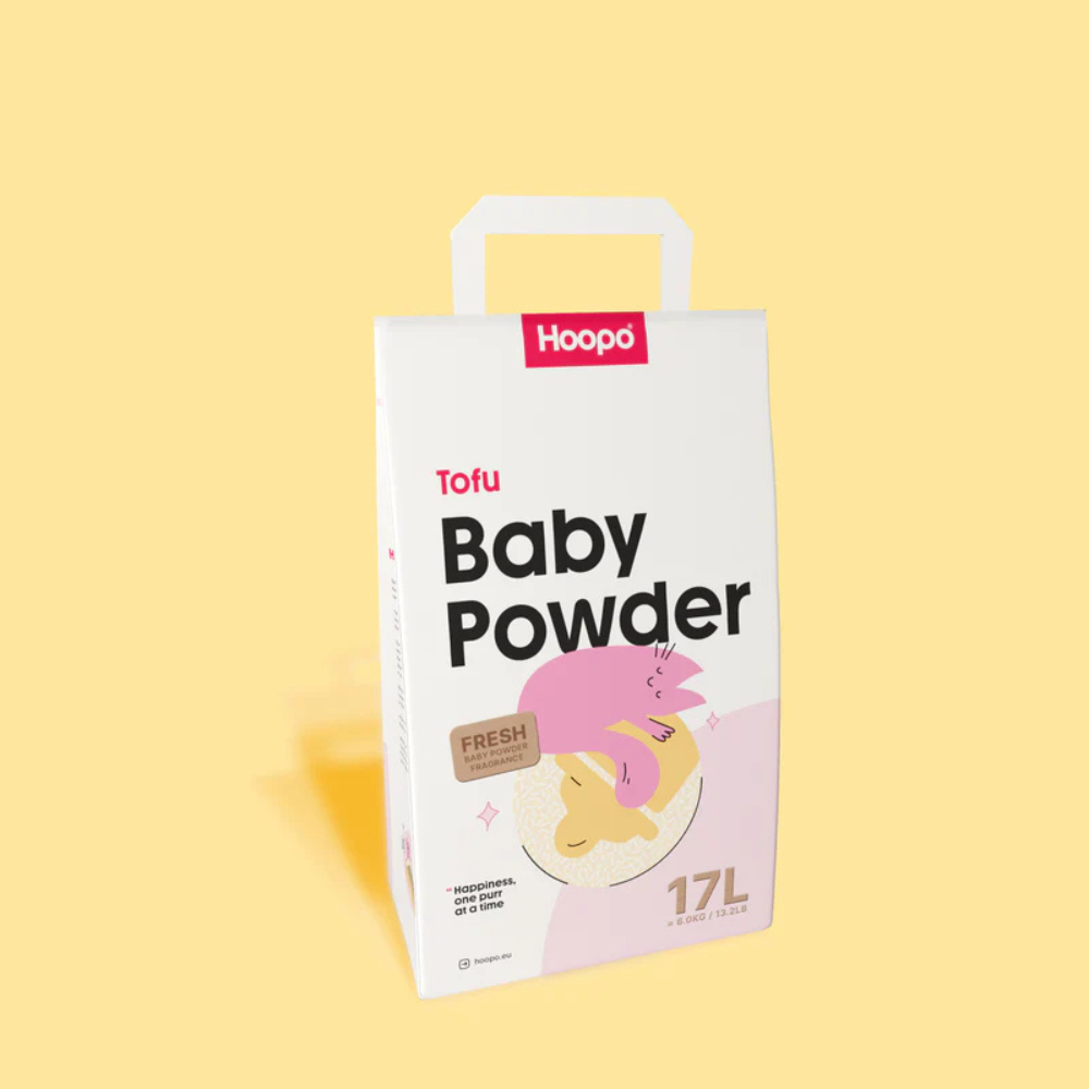 Katzenstreu TOFU Babypuder 17L klumpend & staubfrei - Hoopo