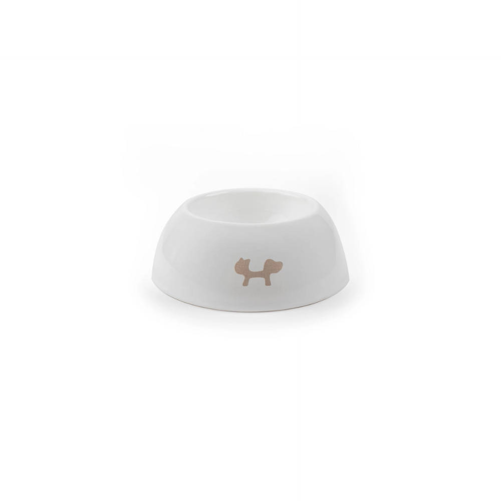Logo Rückseite Katzennapf Keramikschale PAPPY Weiß - United Pets