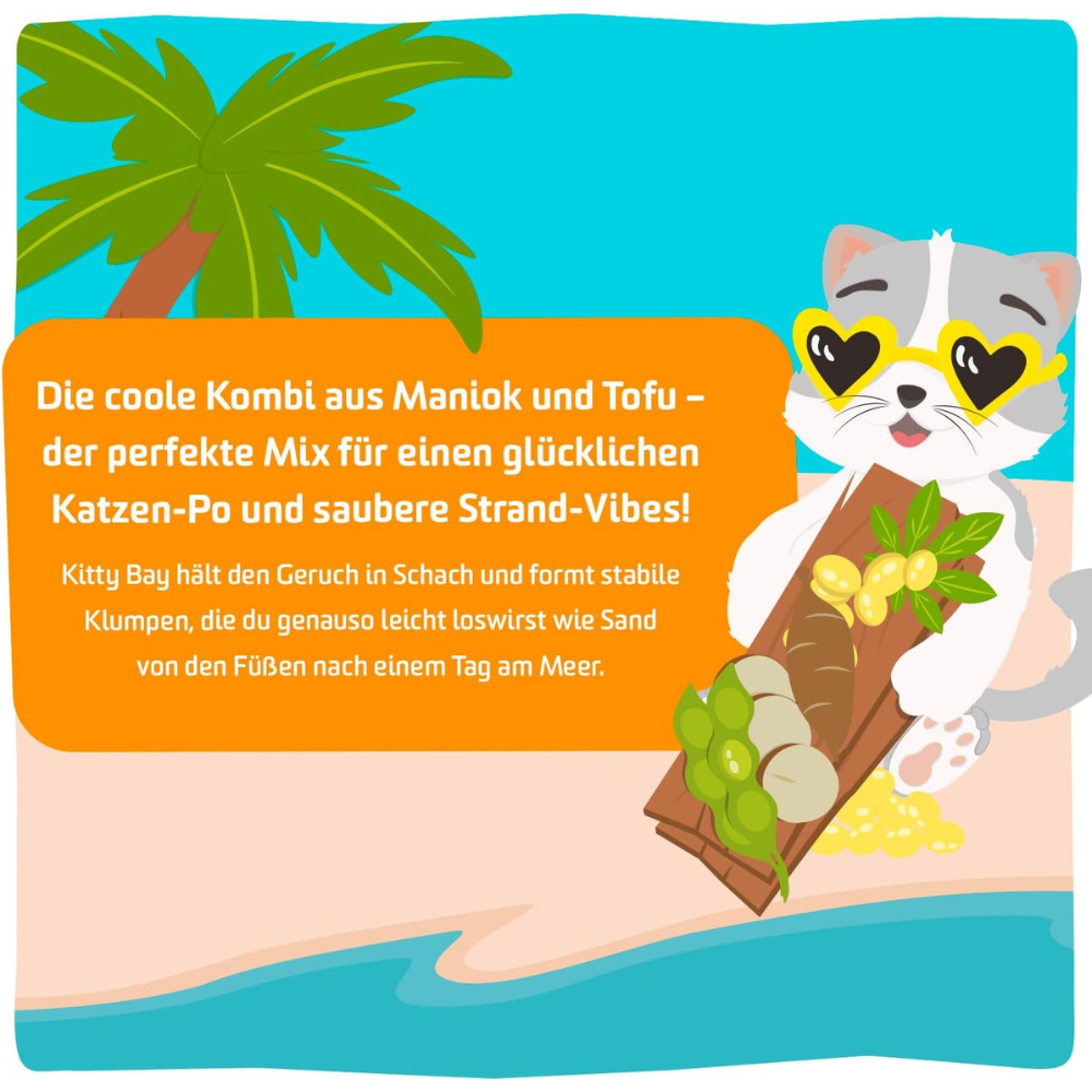 Maniok & Tofu ÖKO Katzenstreu Pawperol Spritz klumpend & staubfrei - KittyBay
