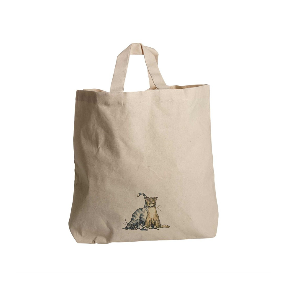 Rückseite Baumwolltasche mit Katzenmotive - Nääsgränsgården