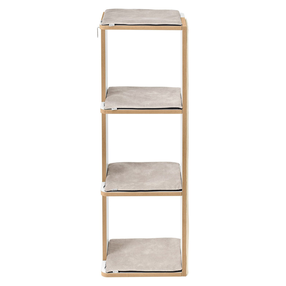 Seitenansicht Liegeflächen Kratzturm TUMBA 4 Liegeflächen & Kratzfläche - stylecats