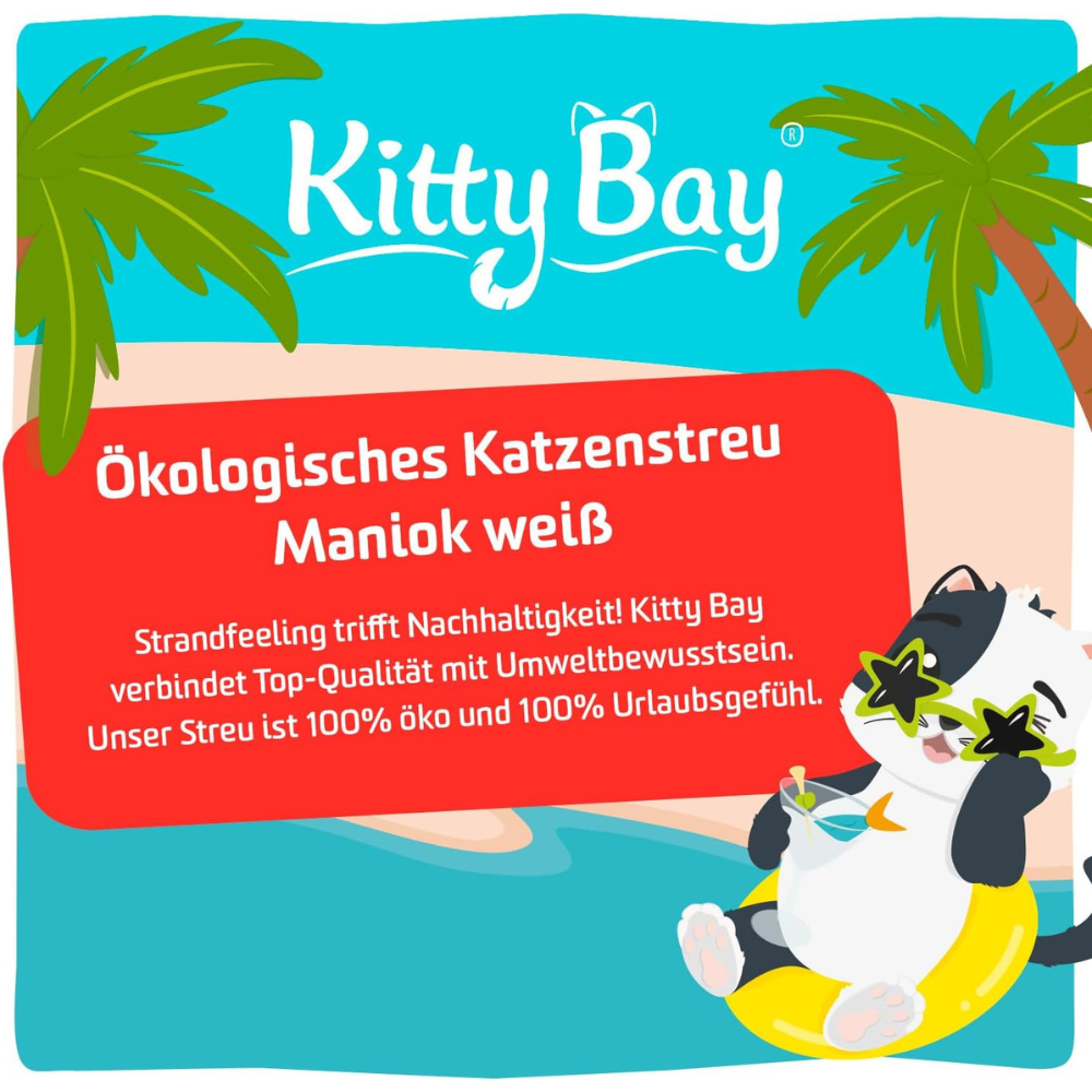 Umweltbewusstsein Öko Katzenstreu Meowtini  klumpend & staubfrei - KittyBay