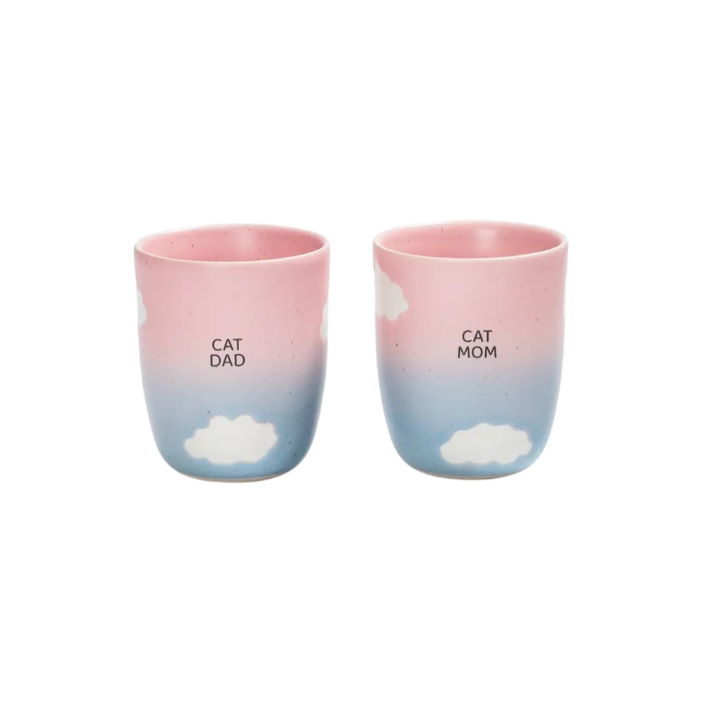 2er-Set Tasse CLOUD SUNSET Medium Cup CATMOM & CATDAD 220ml - egg back home