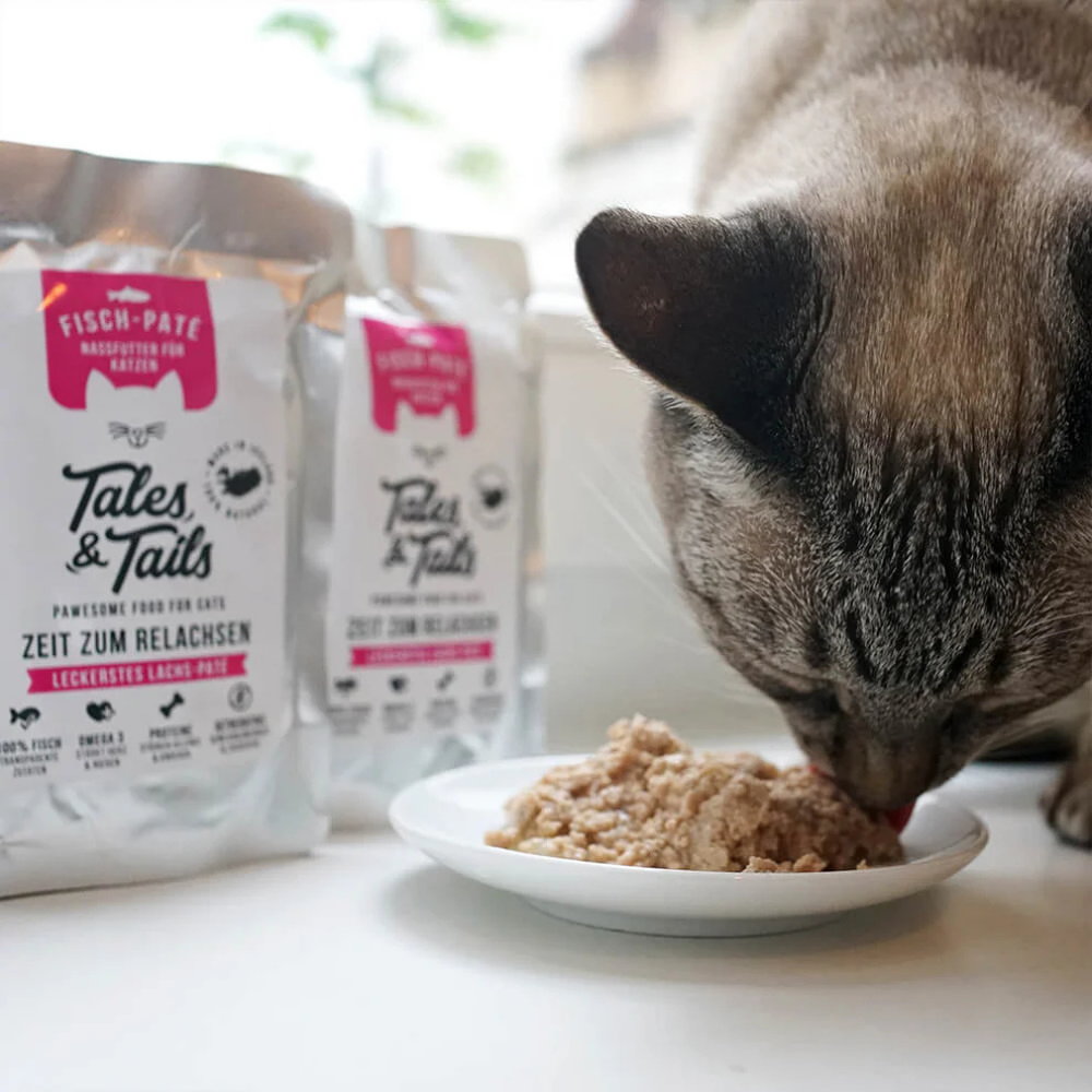 Dekobild Fisch Paté Nassfutter für Katzen - Zeit zum Relachsen - Tales & Tails