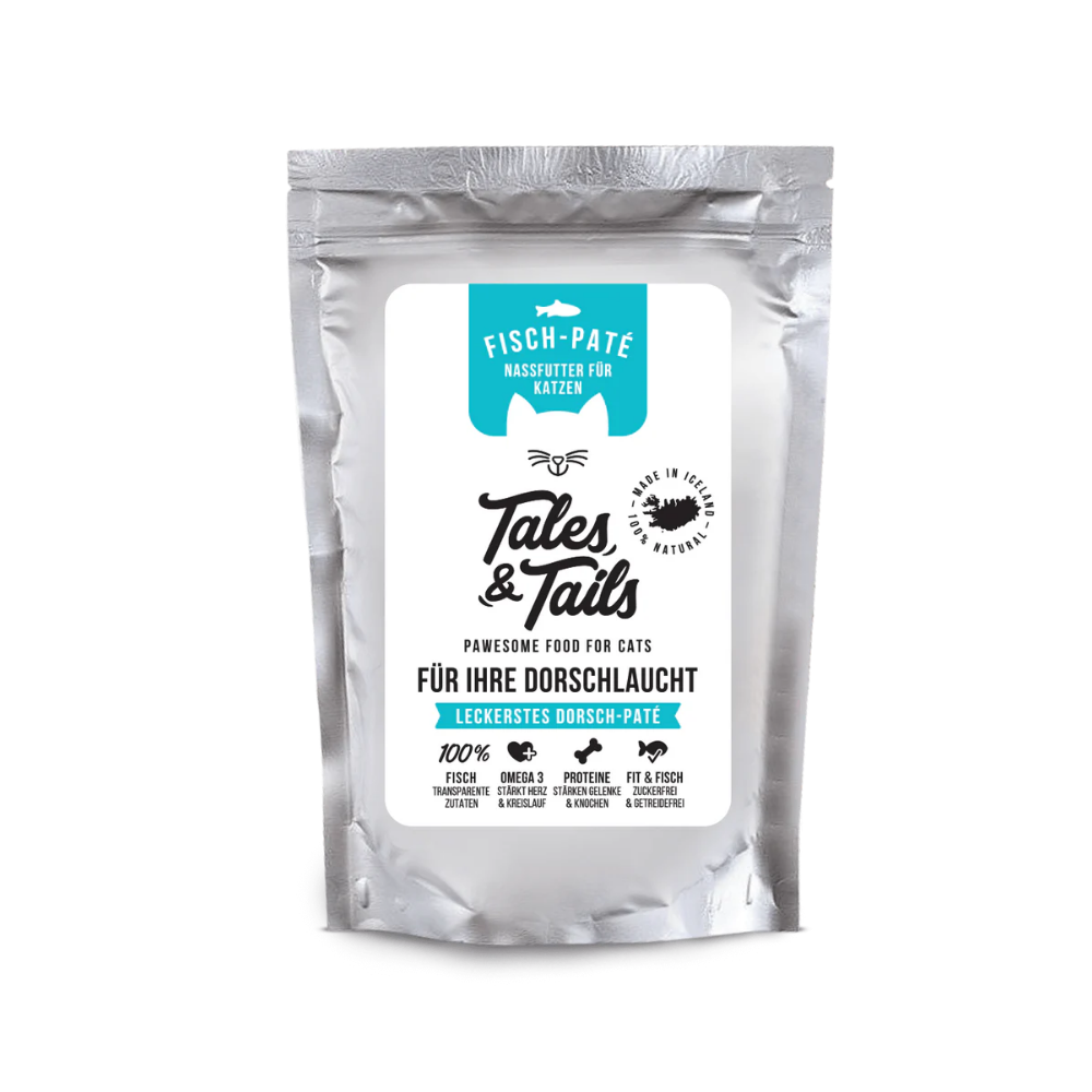 Fisch Paté Nassfutter für Katzen - Für Ihre Dorschlaucht - Tales & Tails