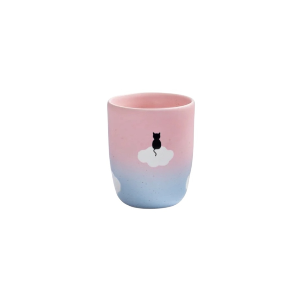 Katzenmotiv Rückseite Tasse CLOUD SUNSET Medium Cup CATMOM 220ml - egg back home